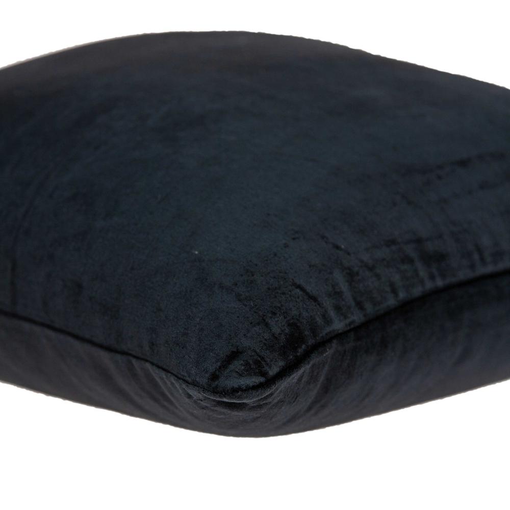 18" x 7" x 18" Transitional Black Solid Pillow Cover With Poly Insert - 334001. Picture 4
