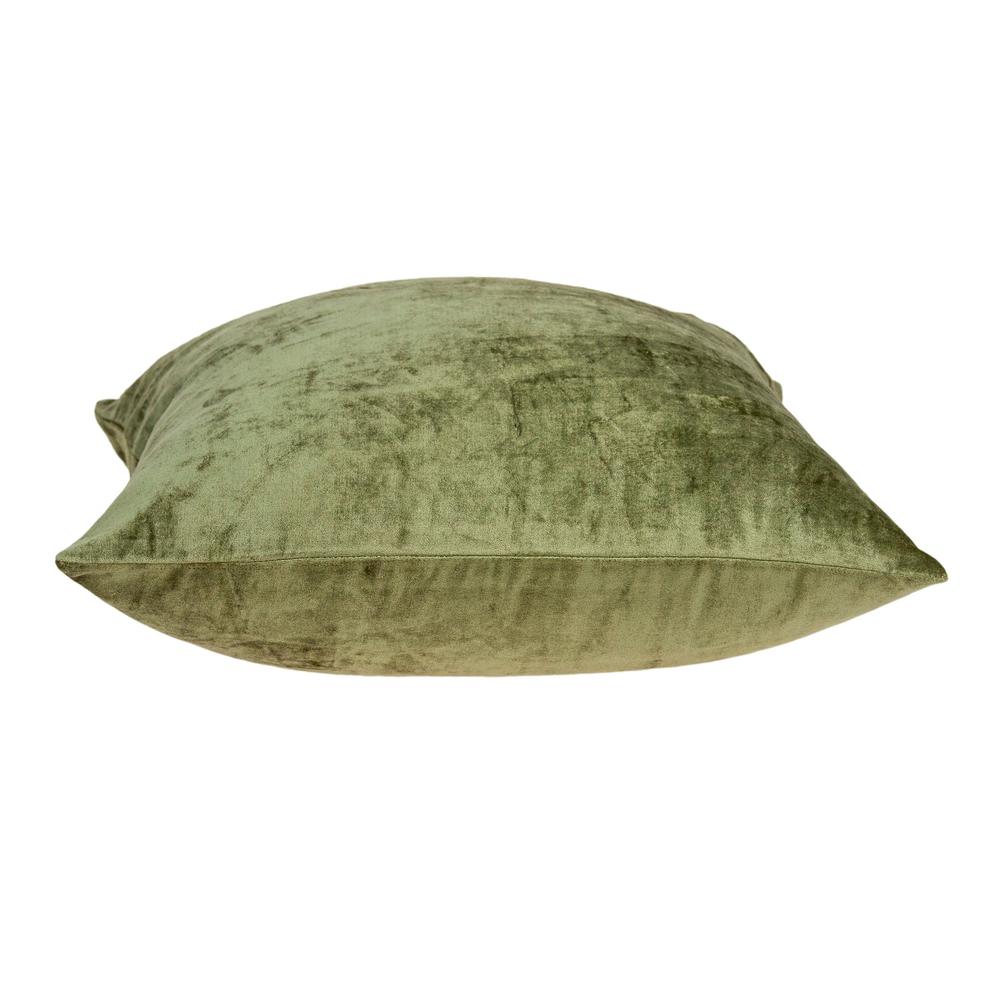 18" x 7" x 18" Transitional Olive Solid Pillow Cover With Poly Insert - 334003. Picture 3