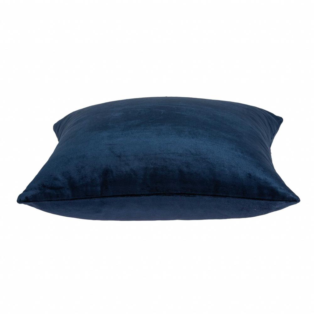 18" x 7" x 18" Transitional Navy Blue Solid Pillow Cover With Poly Insert - 334004. Picture 3