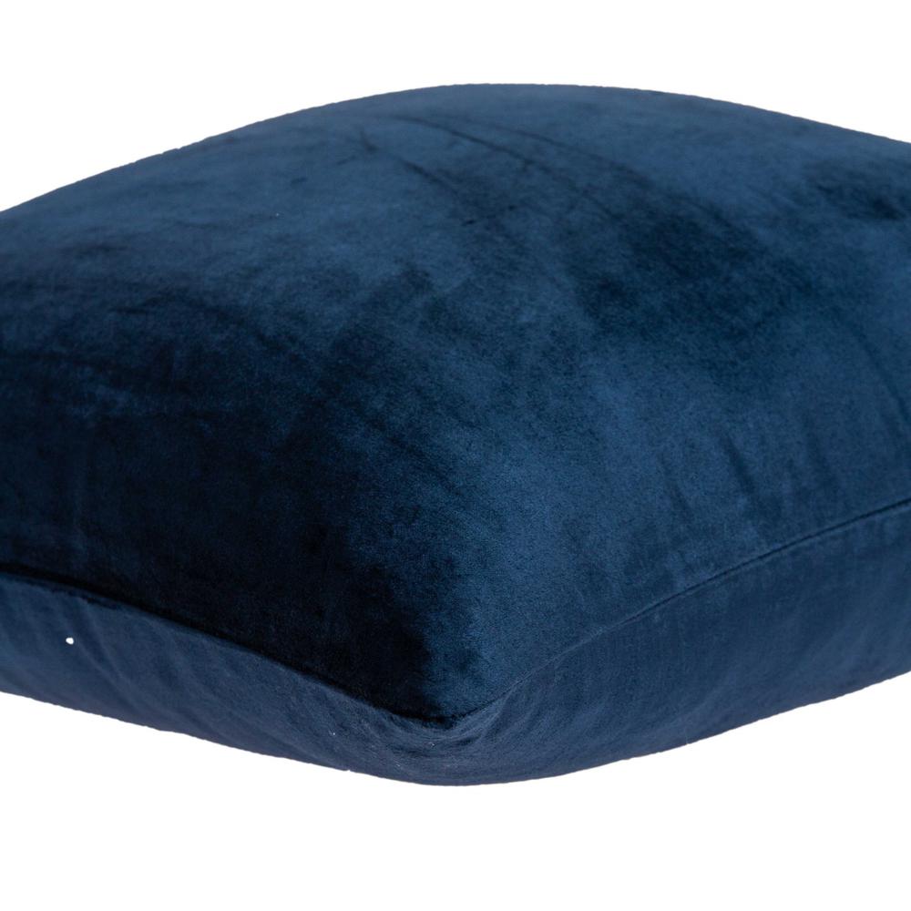 18" x 7" x 18" Transitional Navy Blue Solid Pillow Cover With Poly Insert - 334004. Picture 4
