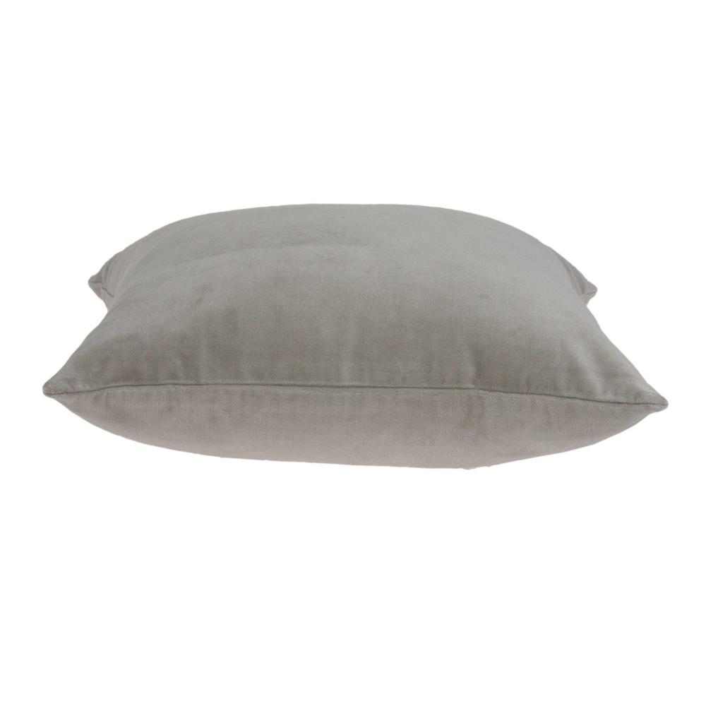 18" x 7" x 18" Transitional Gray Solid Pillow Cover With Poly Insert - 334007. Picture 3
