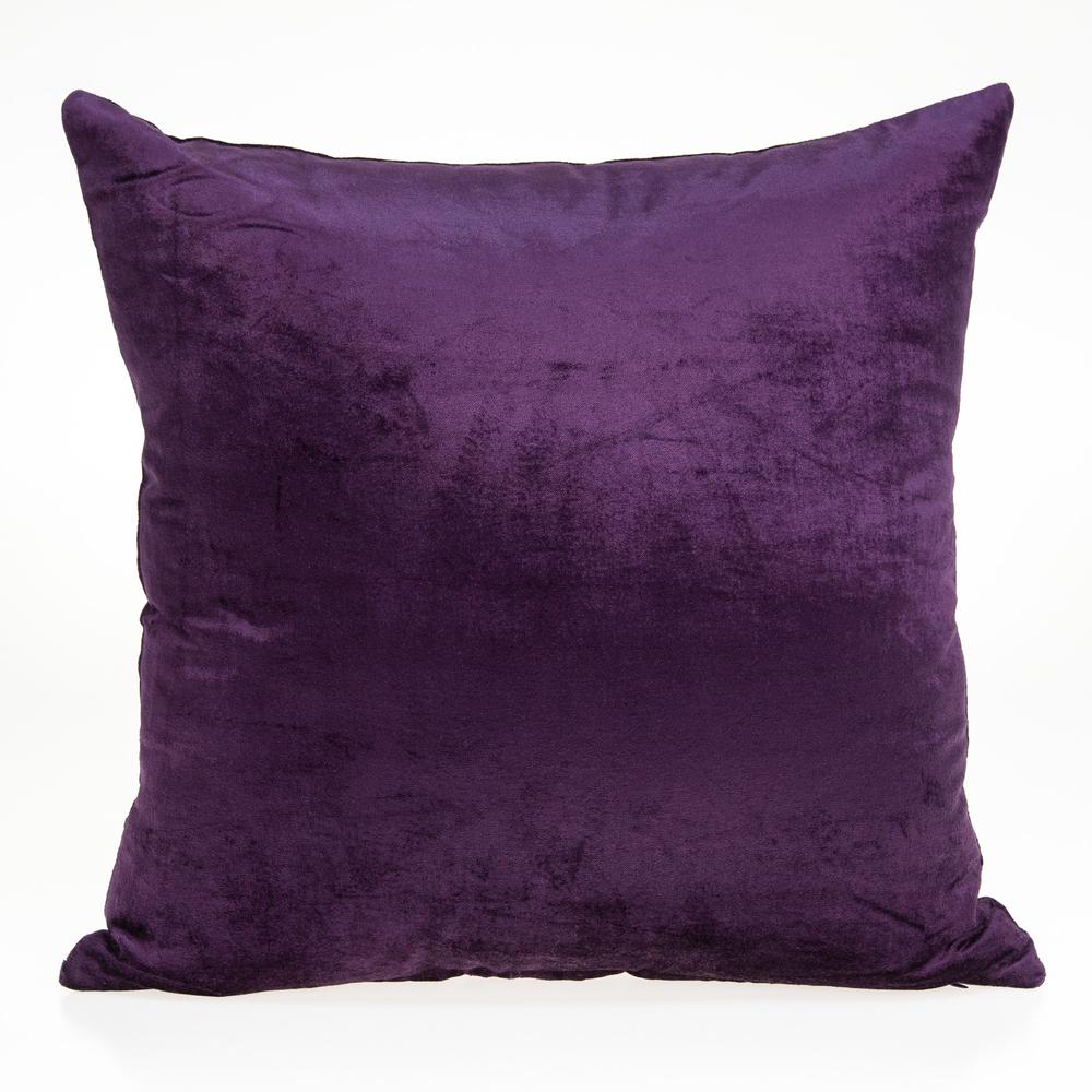 20" x 7" x 20" Transitional Purple Solid Pillow Cover With Poly Insert - 334008. Picture 1