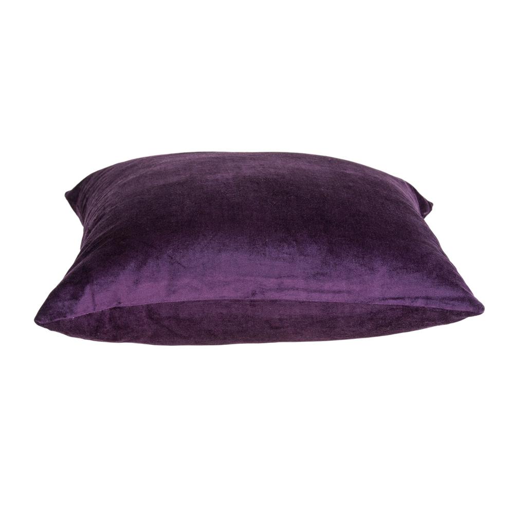 20" x 7" x 20" Transitional Purple Solid Pillow Cover With Poly Insert - 334008. Picture 3