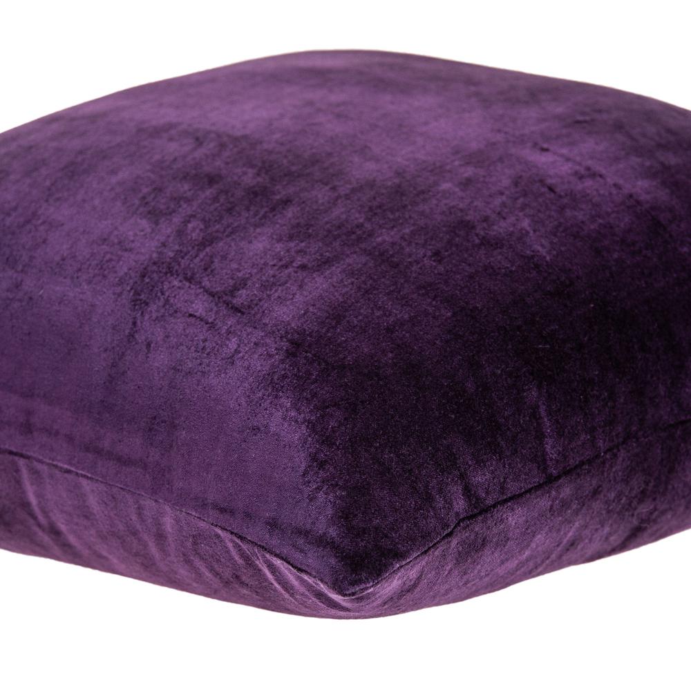 20" x 7" x 20" Transitional Purple Solid Pillow Cover With Poly Insert - 334008. Picture 4