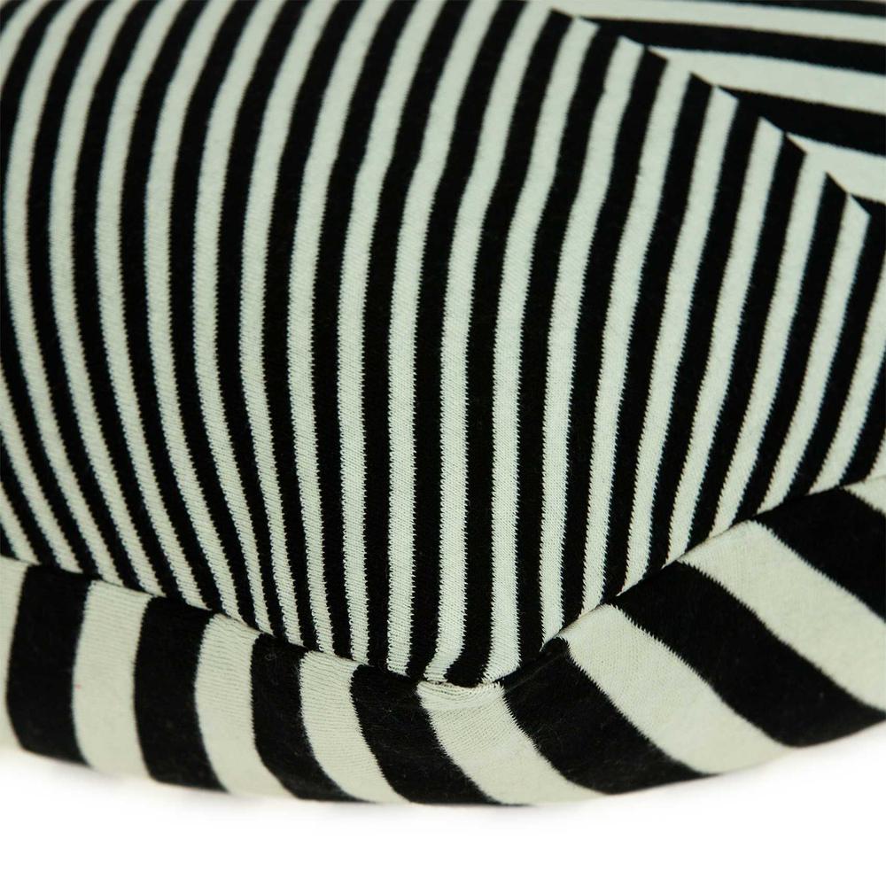 18" x 5" x 18" Transitional White & Black Pillow Cover With Poly Insert - 334028. Picture 4