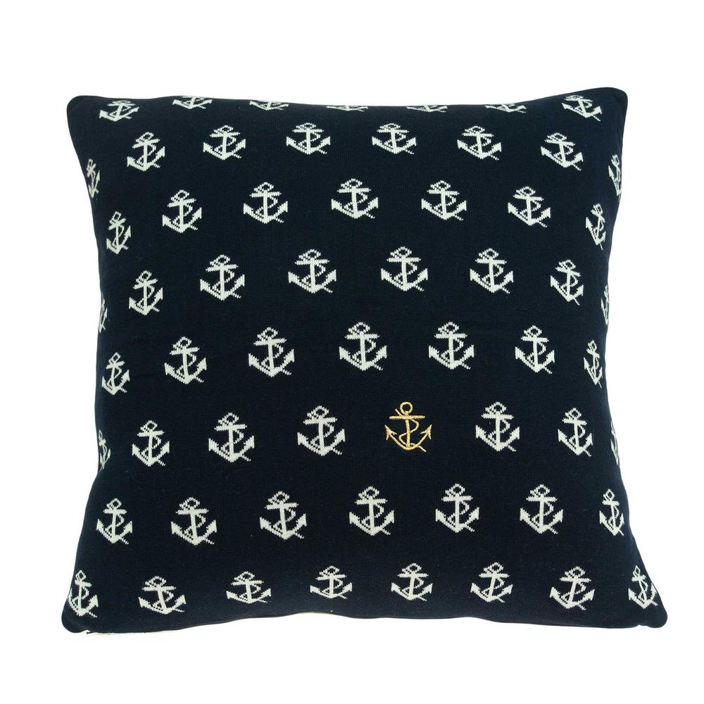 20" x 7" x 20" Nautical Blue Pillow Cover With Poly Insert - 334055. Picture 1