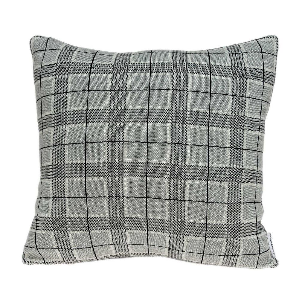 20" x 7" x 20" Transitional Gray Accent Pillow Cover With Poly Insert - 334058. Picture 1