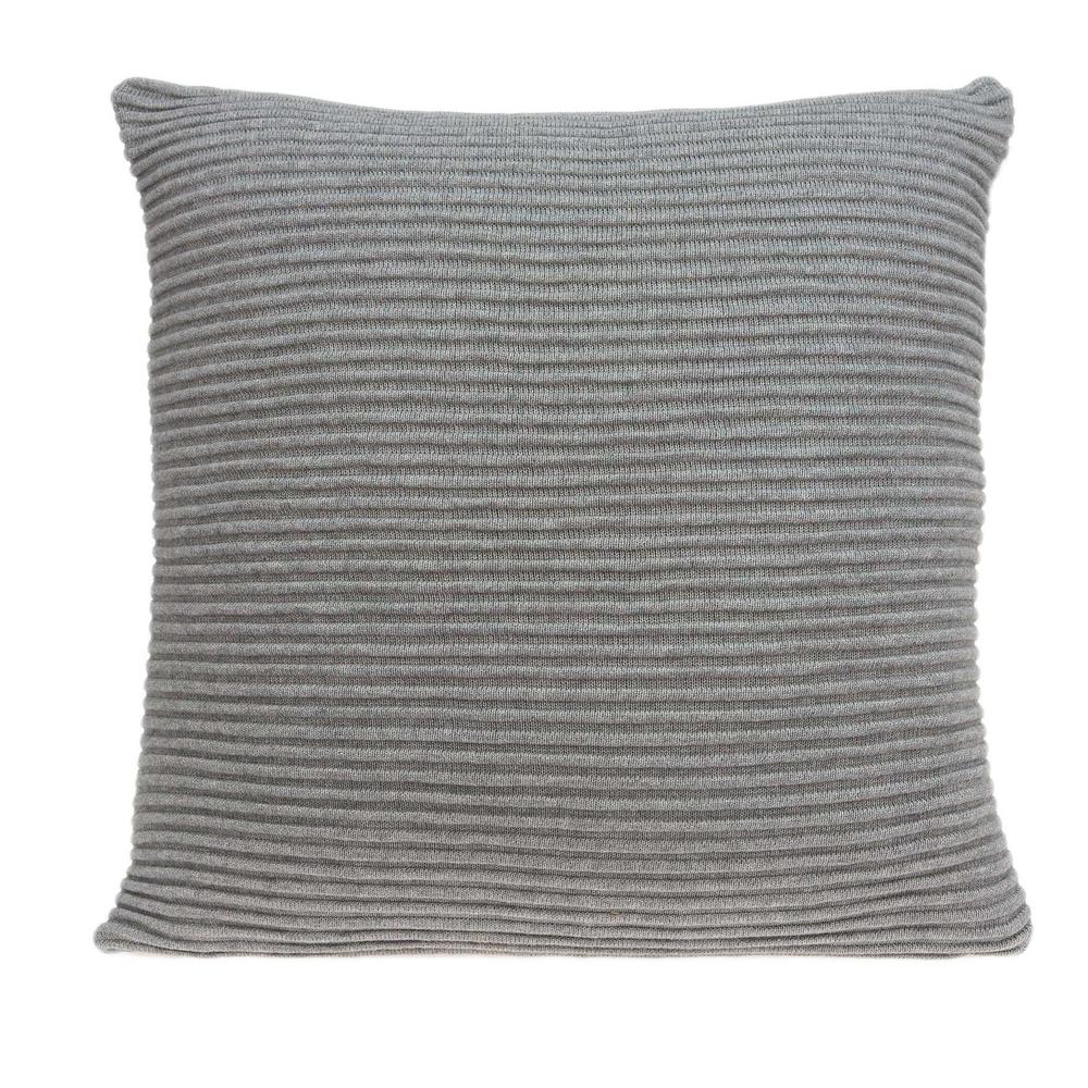 20" x 7" x 20" Elegant Transitional Gray Pillow Cover With Poly Insert - 334069. Picture 1