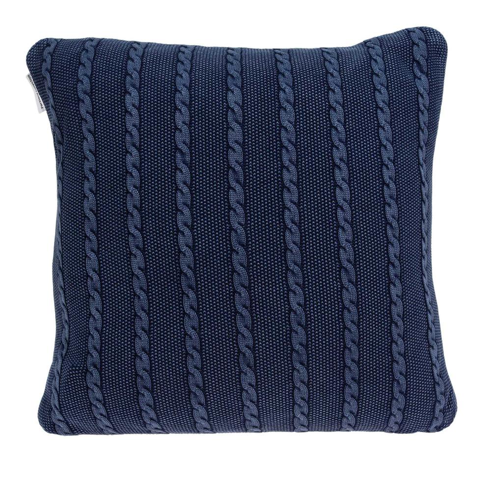 18" x 5" x 18" Transitional Blue Pillow Cover With Poly Insert - 334071. Picture 1