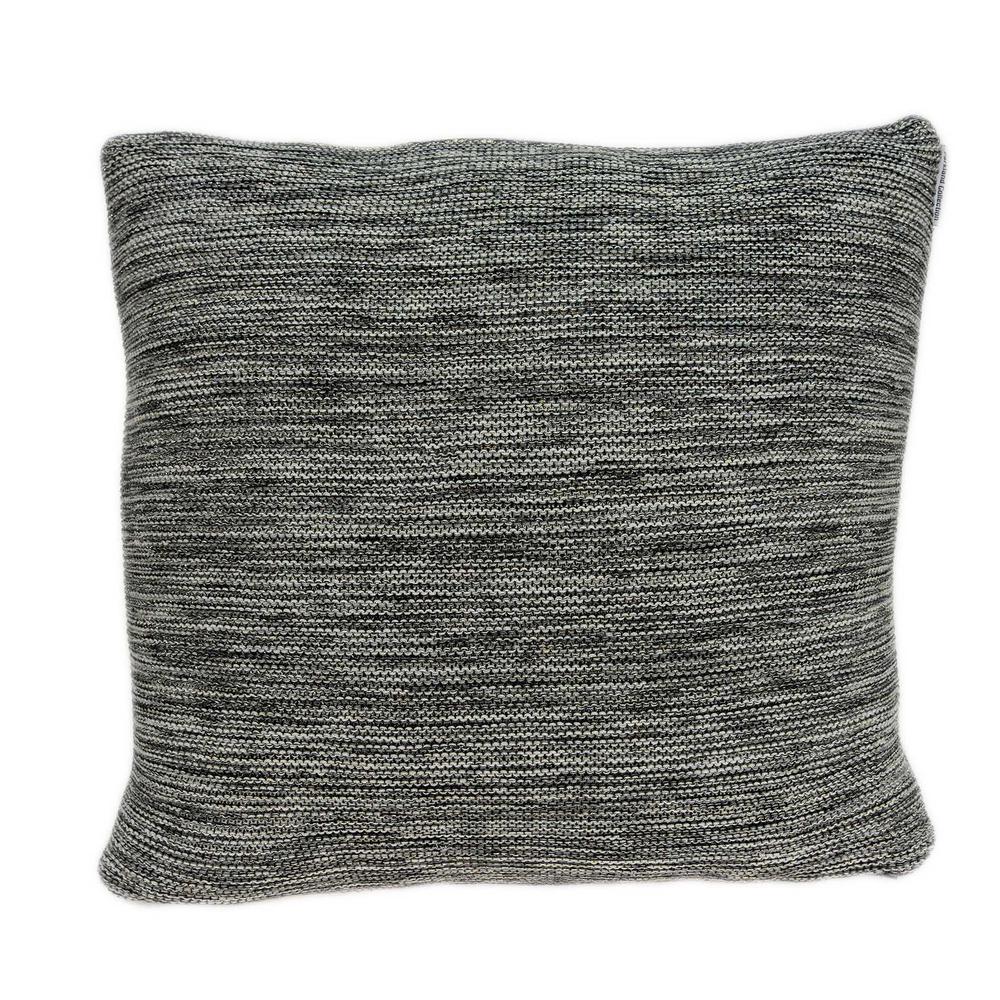 20"x 20" Transitional Heather Gray Cotton Pillow - 334078. Picture 1