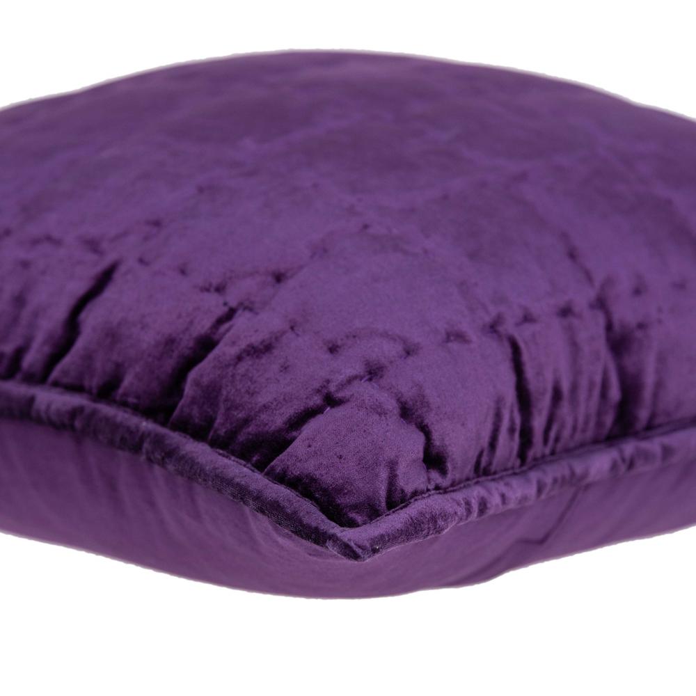 20" x 7" x 20" Transitional Purple Solid Quilted Pillow Cover With Poly Insert - 334089. Picture 4