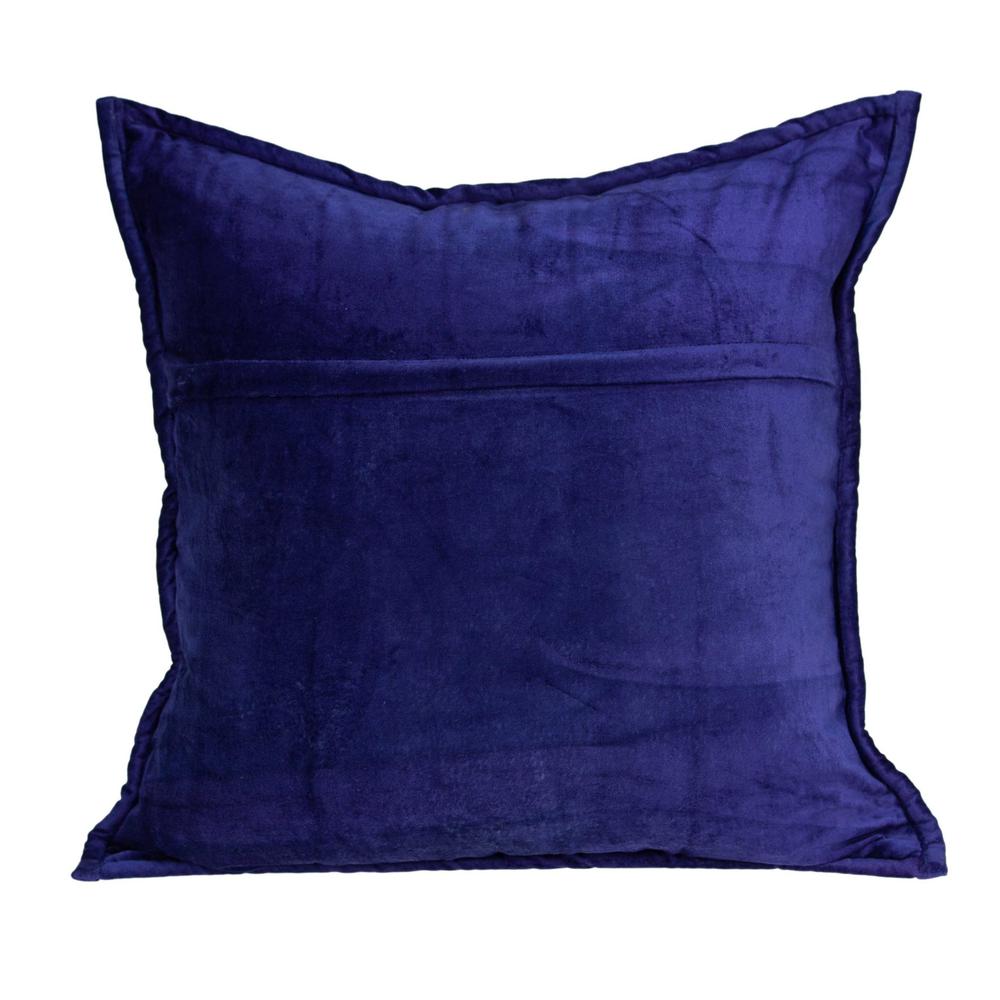 20" x 7" x 20" Transitional Royal Blue Quilted Pillow Cover With Poly Insert - 334092. Picture 2