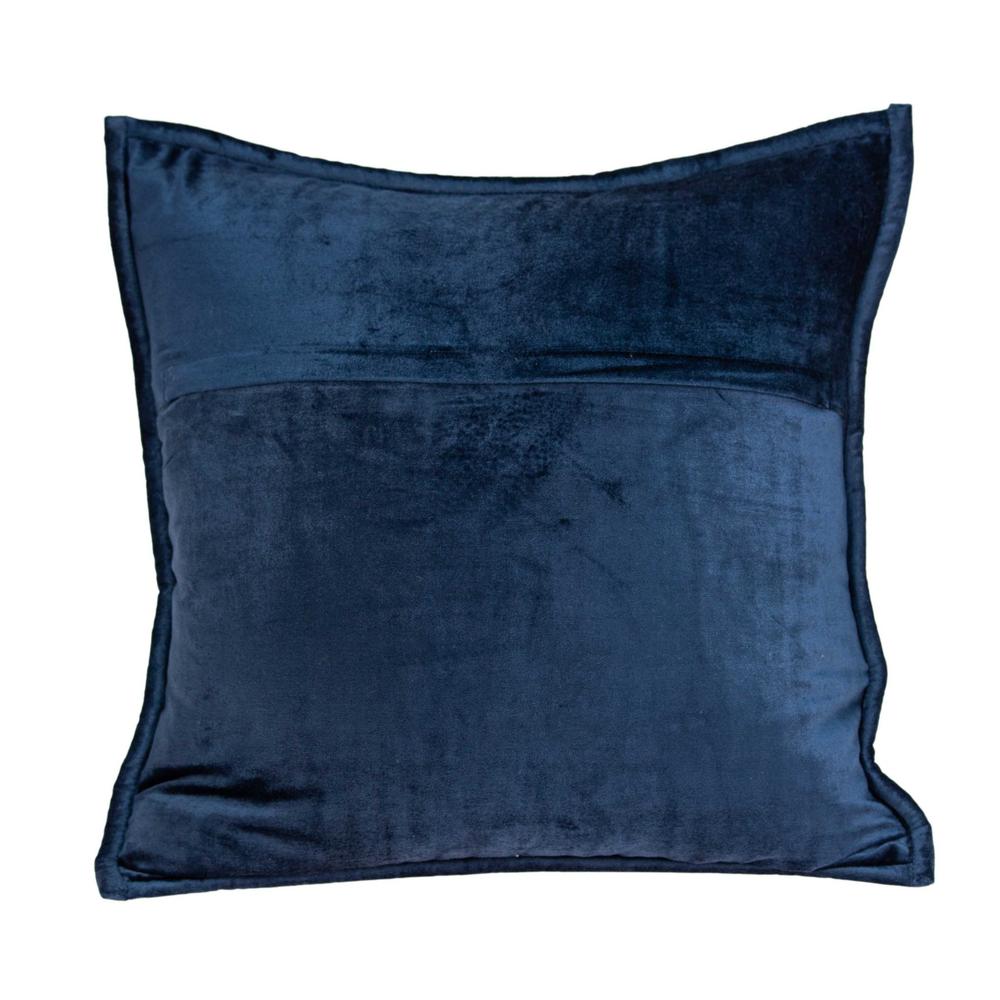 20" x 7" x 20" Transitional Navy Blue Quilted Pillow Cover With Poly Insert - 334100. Picture 2