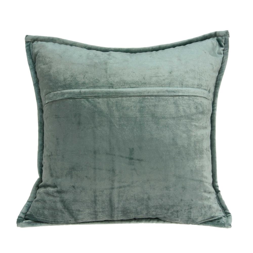 20" x 7" x 20" Transitional Sea Foam Solid Quilted Pillow Cover With Poly Insert - 334102. Picture 2