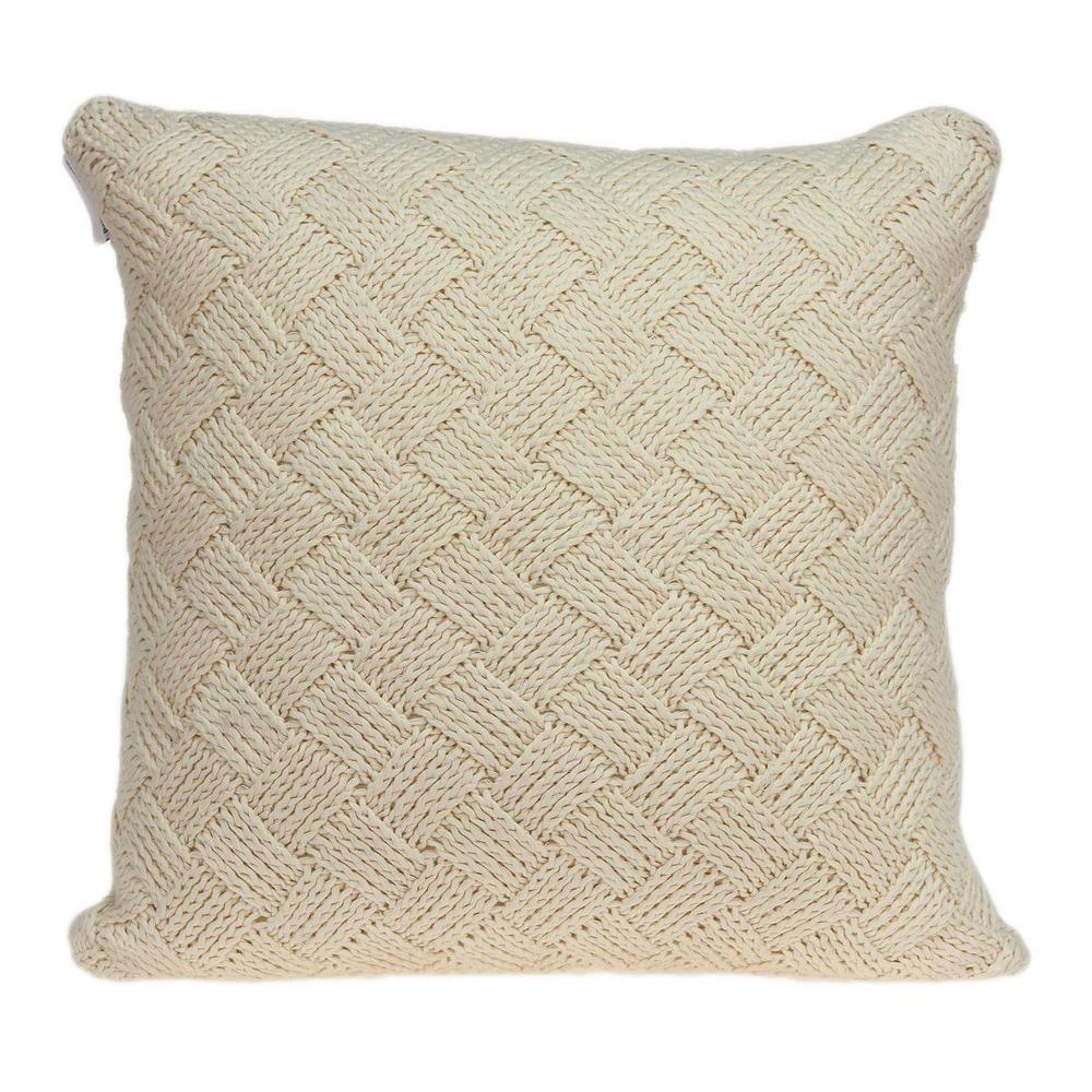 20" x 7" x 20" Transitional Beige Pillow Cover With Poly Insert - 334105. Picture 1
