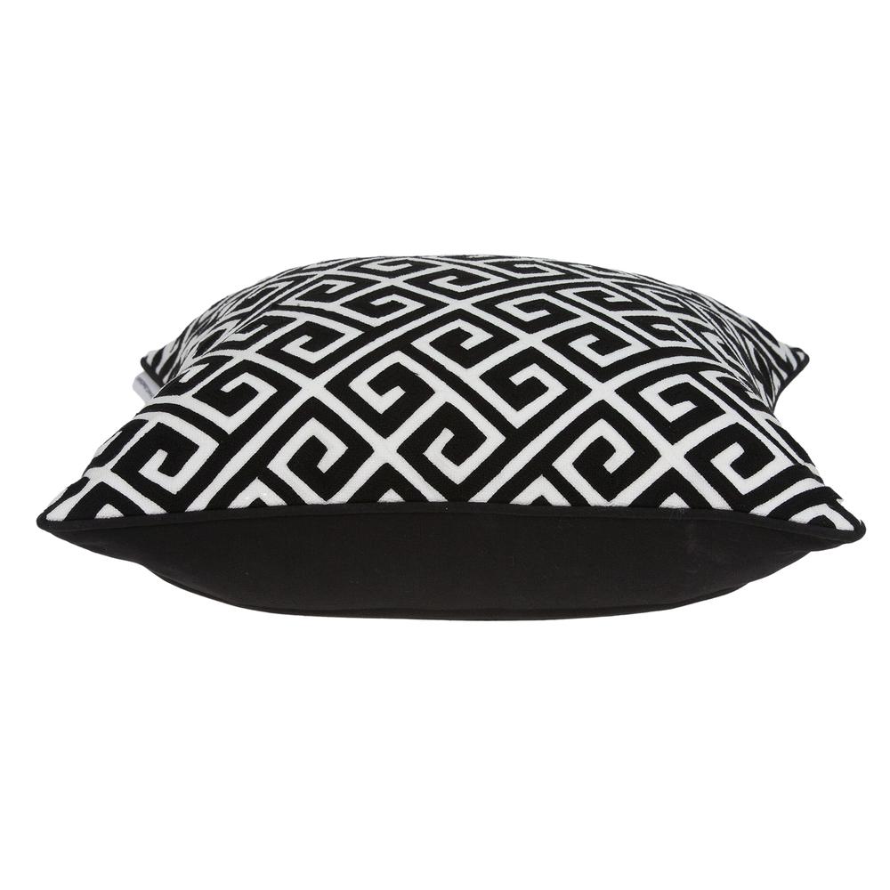 20" x 7" x 20" Cool Transitional Black and White Pillow Cover With Poly Insert - 334117. Picture 3