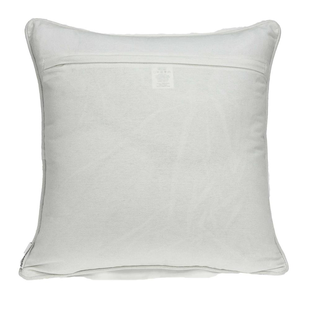 20" x 7" x 20" Transitional Gray and White Pillow Cover With Poly Insert - 334122. Picture 2