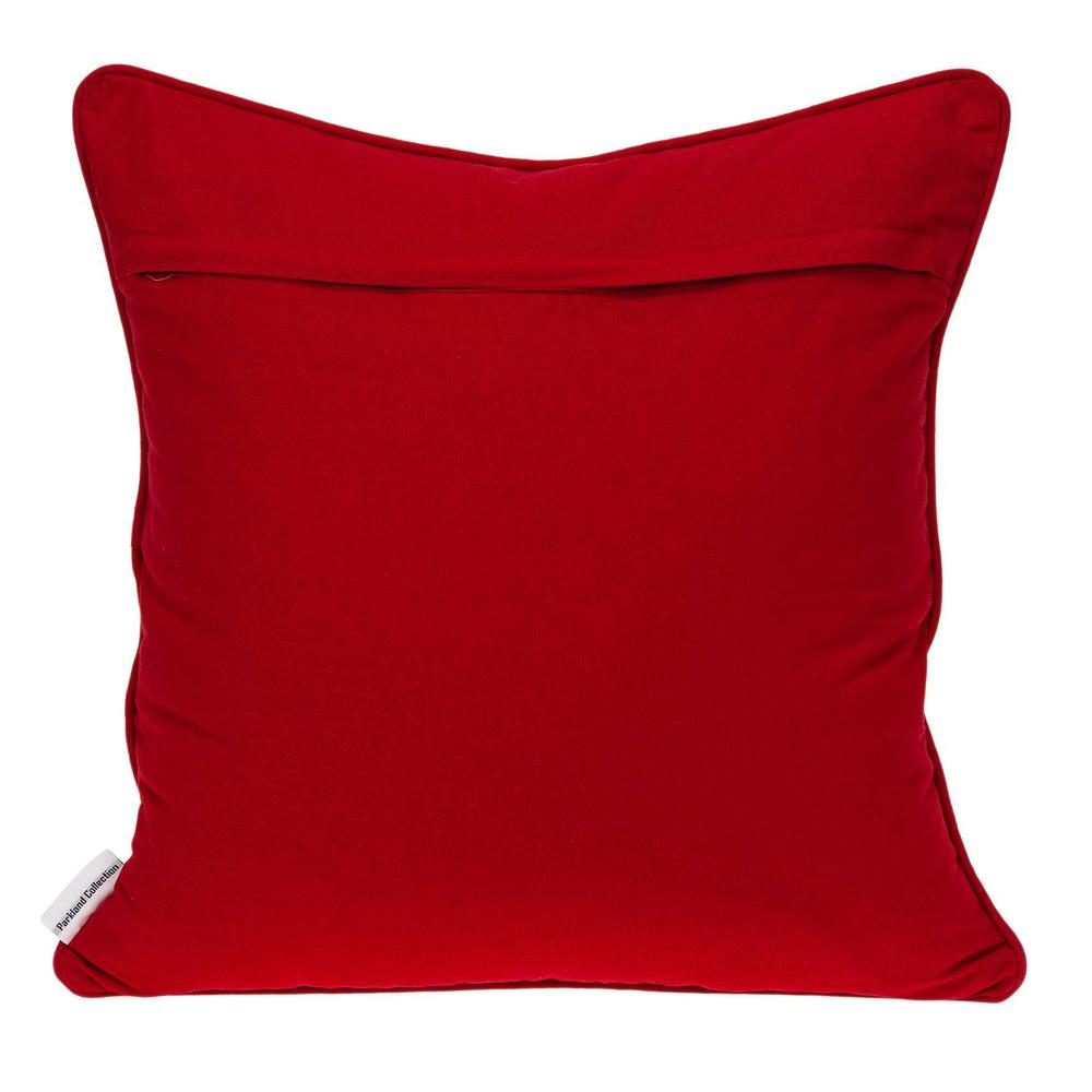 20" x 7" x 20" Transitional Red and White Pillow Cover With Poly Insert - 334131. Picture 2