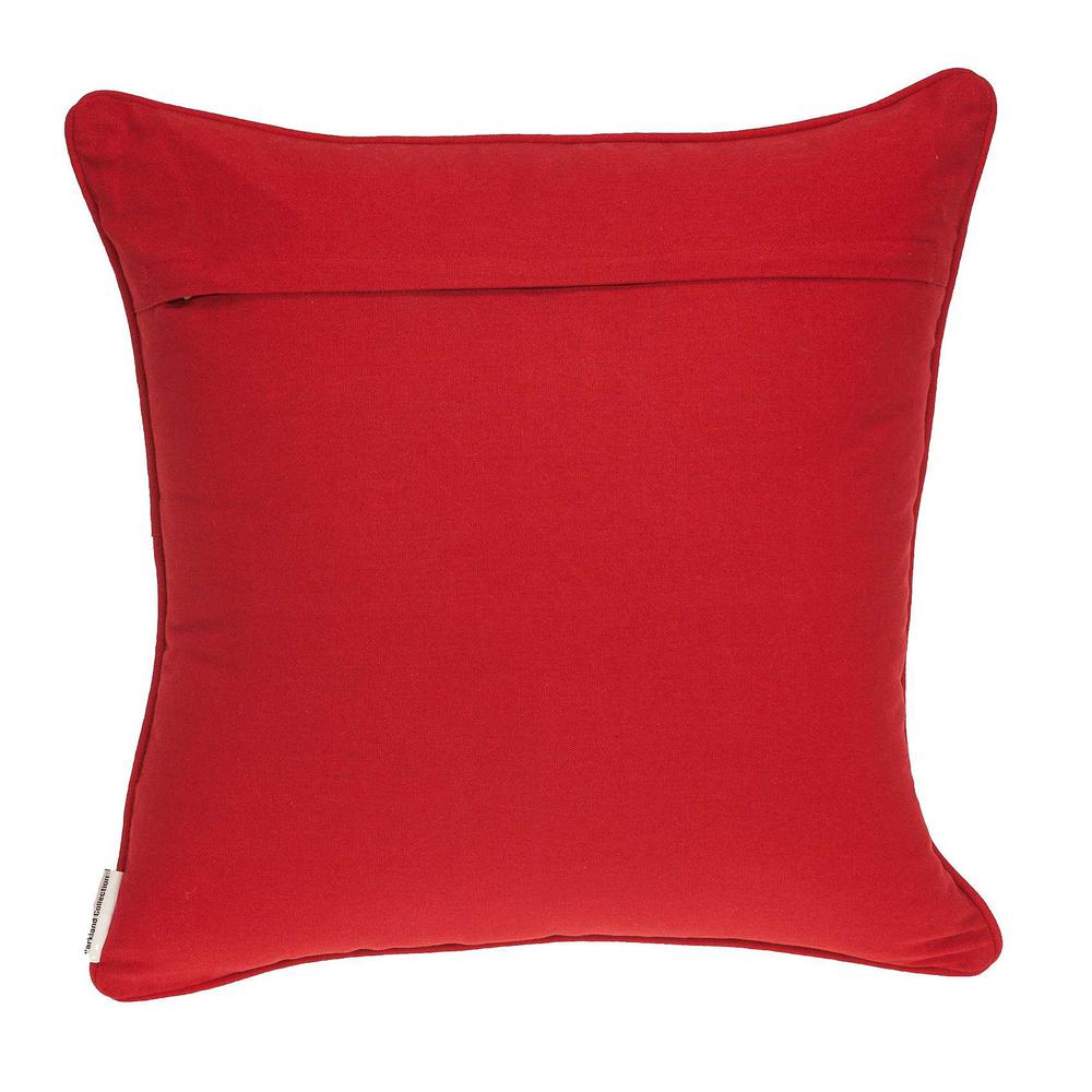 20" x 7" x 20" Transitional Red and White Accent Pillow Cover With Poly Insert - 334133. Picture 2