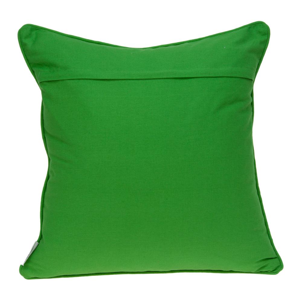20" x 7" x 20" Cool Traditional Green and White Pillow Cover With Poly Insert - 334135. Picture 2