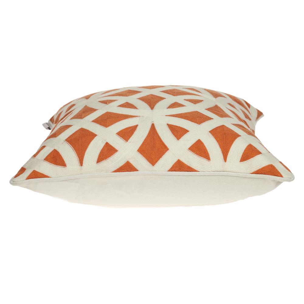 20" x 7" x 20" Transitional Orange Pillow Cover With Poly Insert - 334137. Picture 3