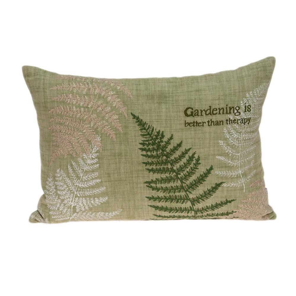 20" x 6" x 14" Tropical Green Pillow Cover With Poly Insert - 334159. Picture 1
