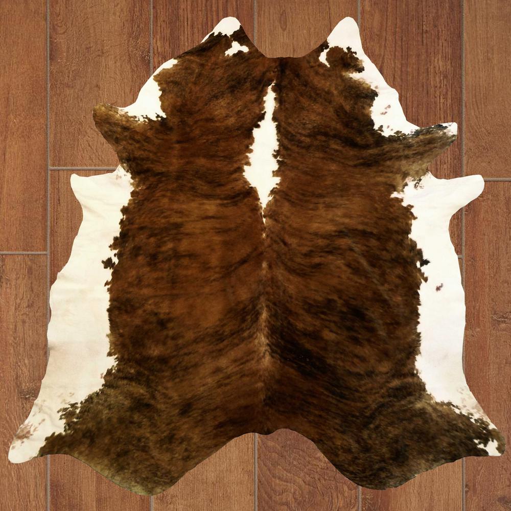 6 Ft Classic Brindled Cowhide Rug - 334406. Picture 5