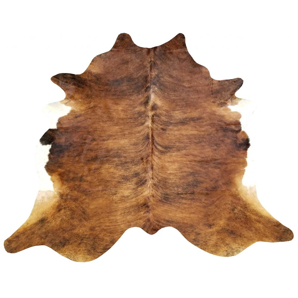 6.5 Ft  Classic Brindled Cowhide Rug - 334418. Picture 2