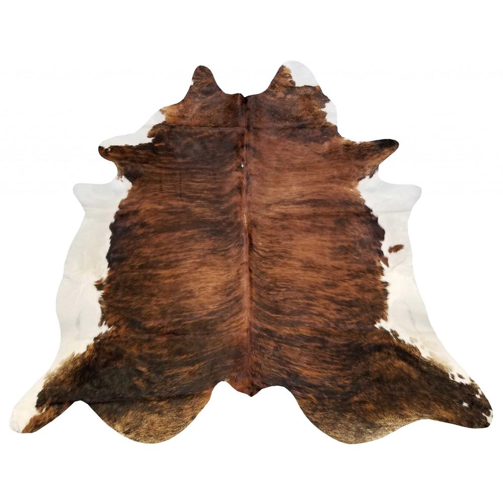 6.5 Ft  Classic Brindled Cowhide Rug - 334418. Picture 4