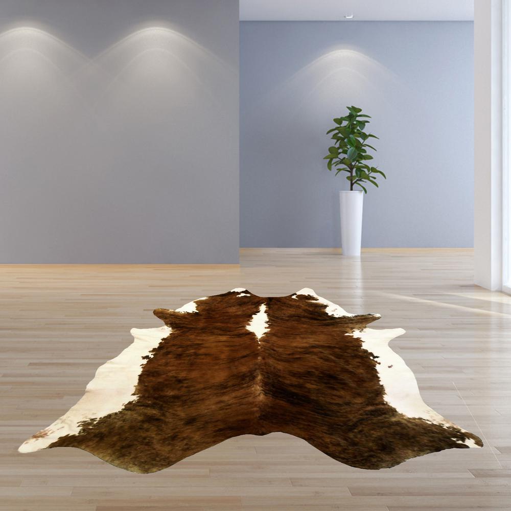 6.5 Ft  Classic Brindled Cowhide Rug - 334418. Picture 5