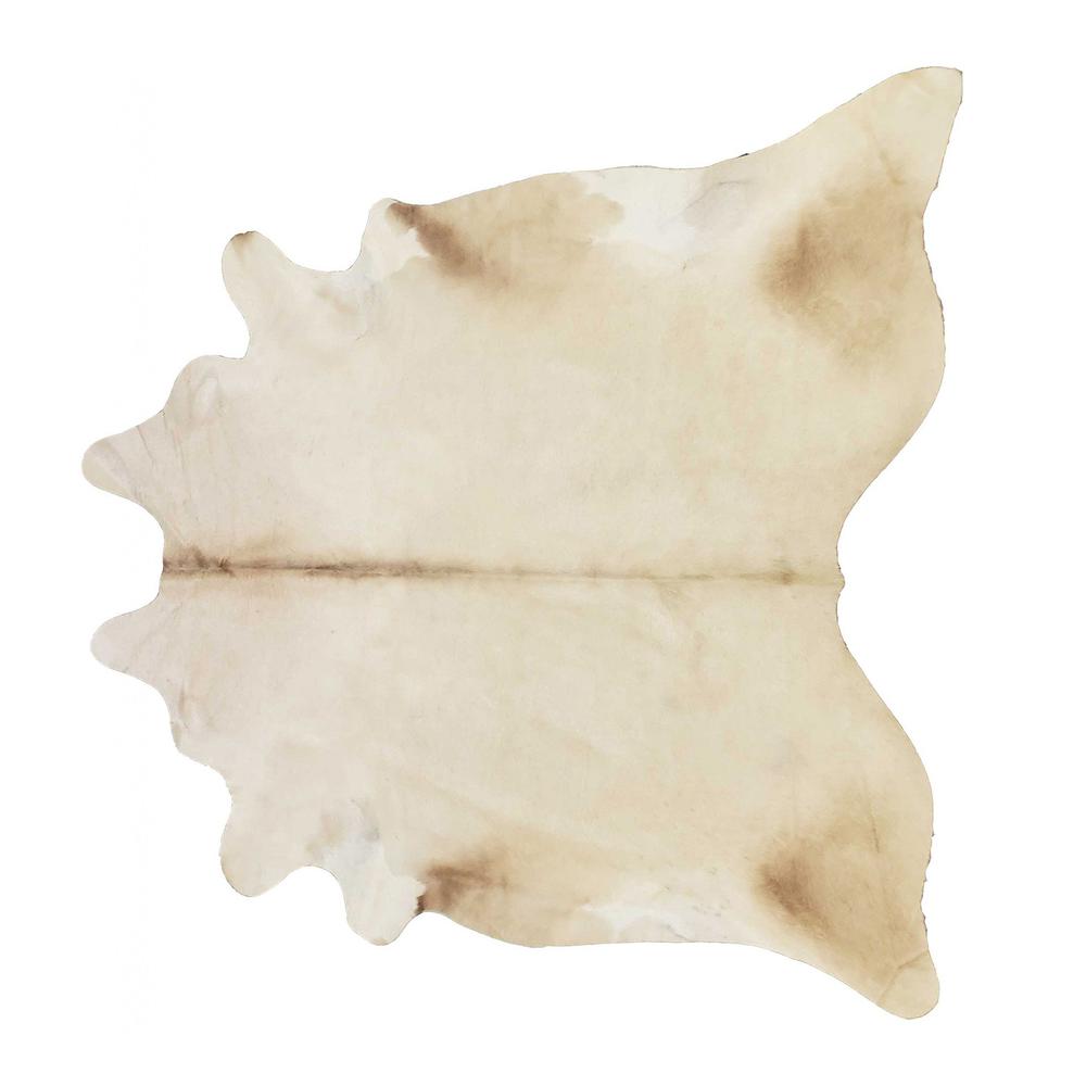 6.5 Ft  Champagne Brindled Cowhide Rug - 334424. Picture 2