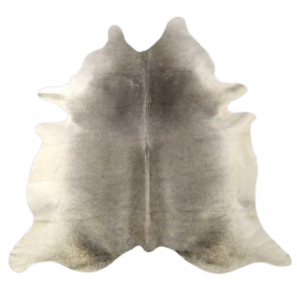6.5'  Grey Brazilian Natural Cowhide Area Rug - 334427. Picture 1