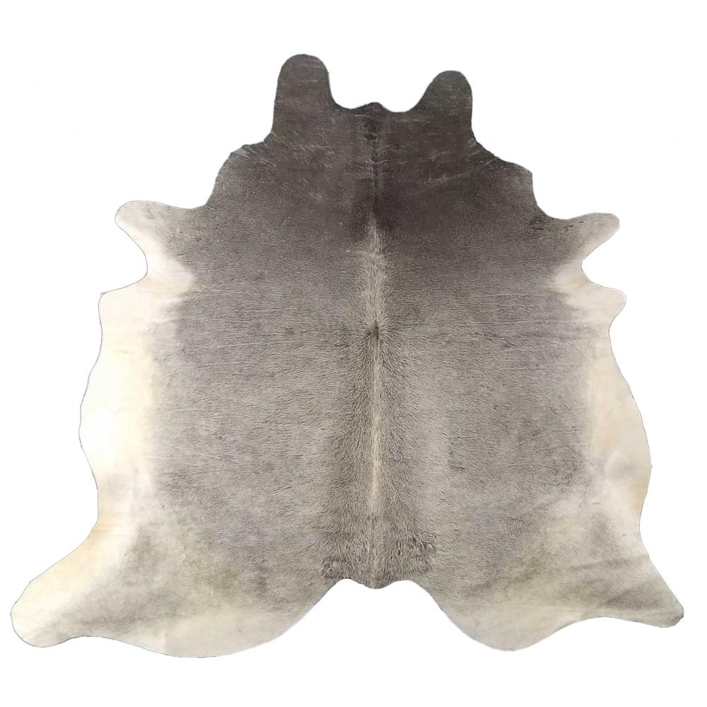 6.5'  Grey Brazilian Natural Cowhide Area Rug - 334427. Picture 2