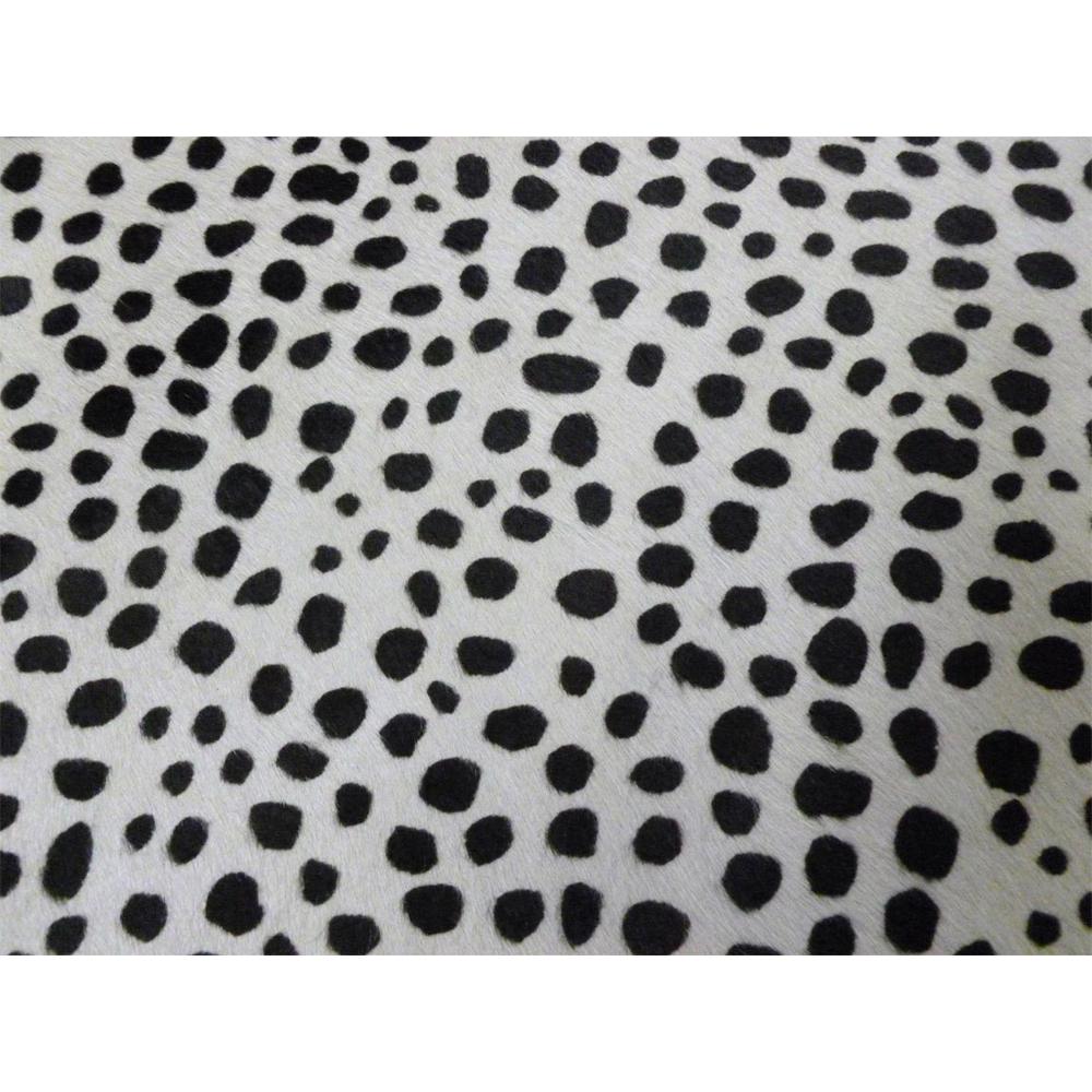 6 Ft Black and White Cheetah Stenciled Cowhide Rug - 334432. Picture 2