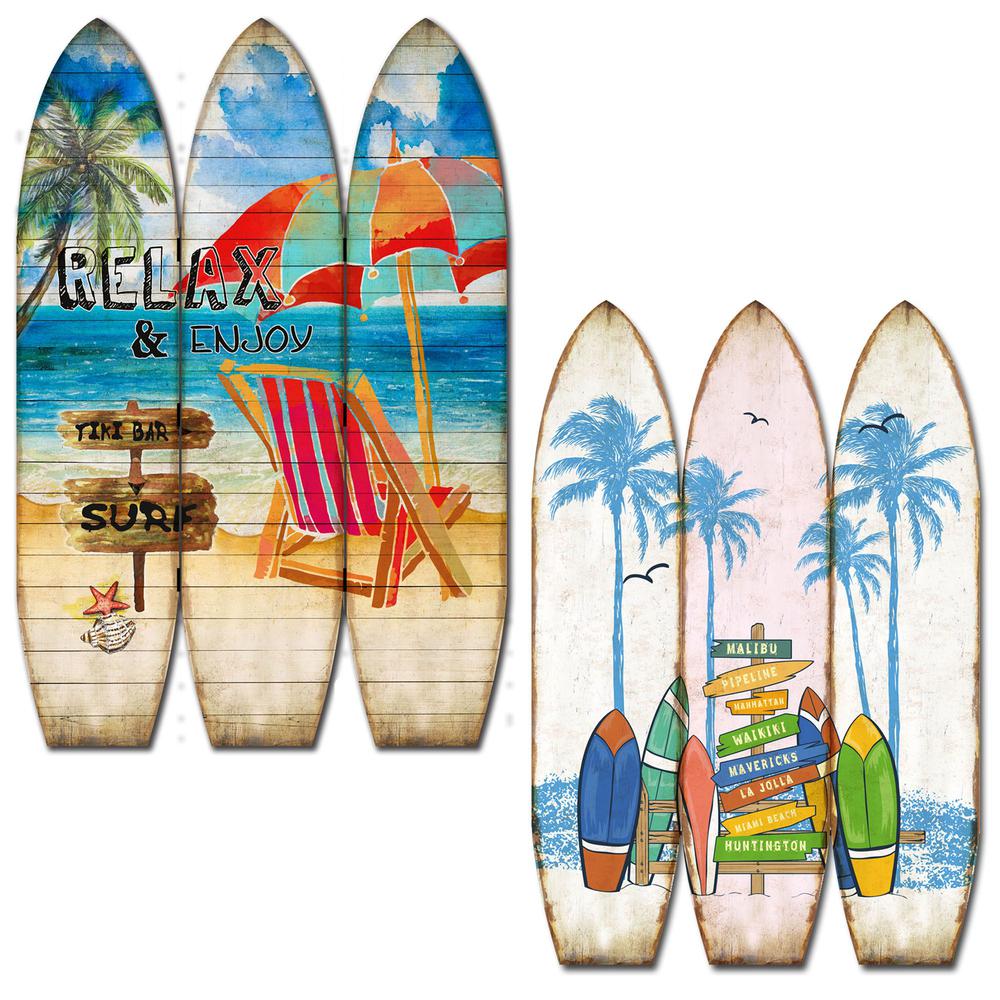 47"x1"x71" Multicolor Surfboard Screen - 342730. Picture 4