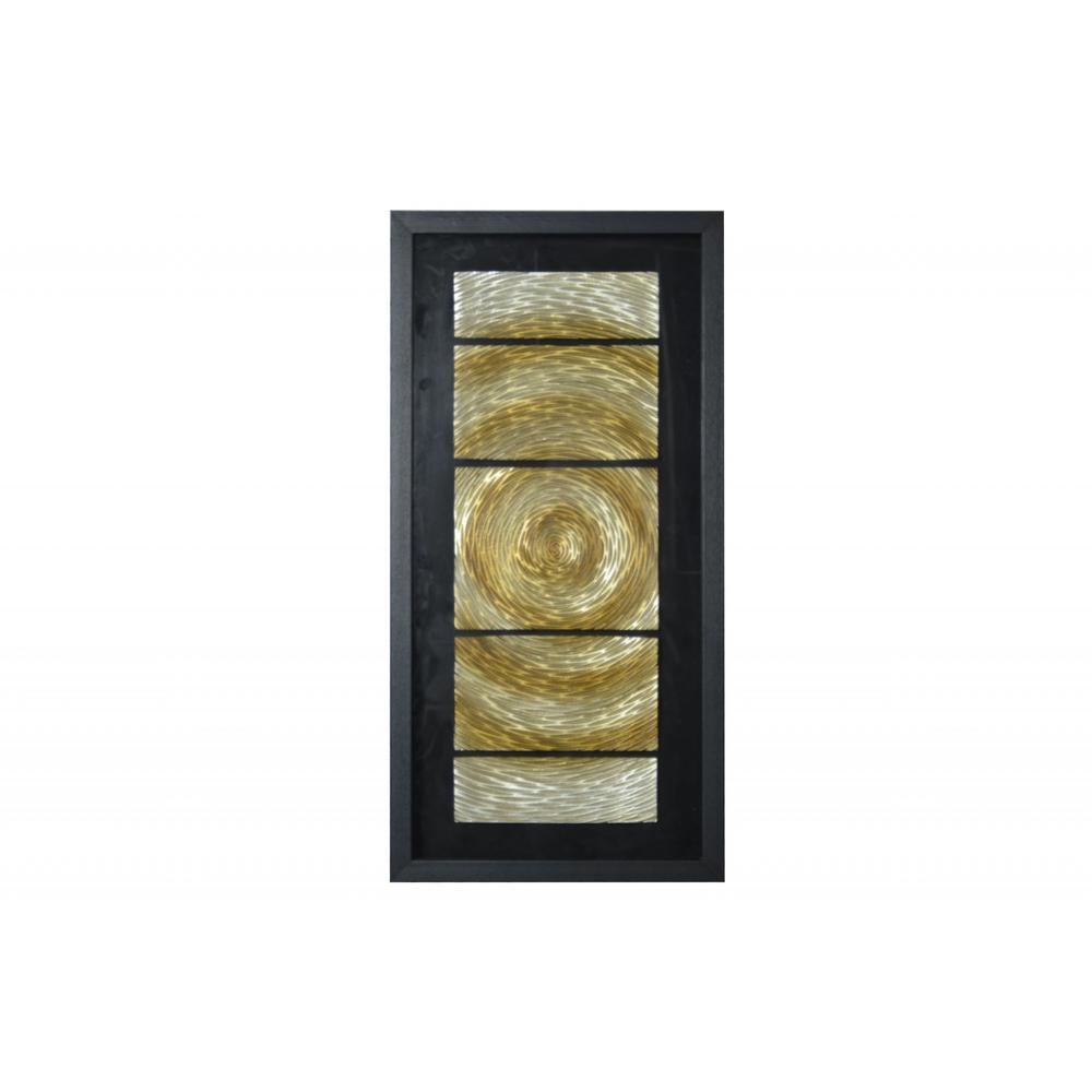 15" x 2" x 16" Black And Gold, Glass - Shadow Box - 342811. Picture 1