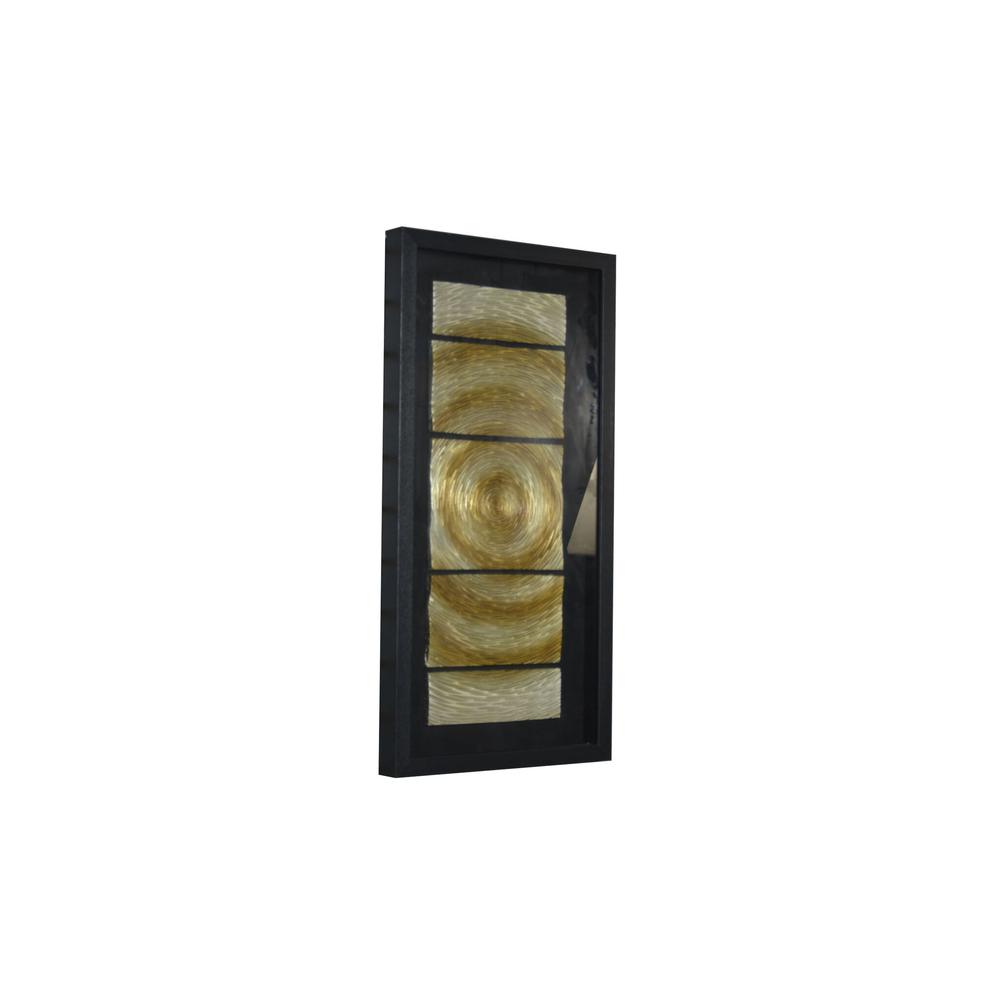 15" x 2" x 16" Black And Gold, Glass - Shadow Box - 342811. Picture 2
