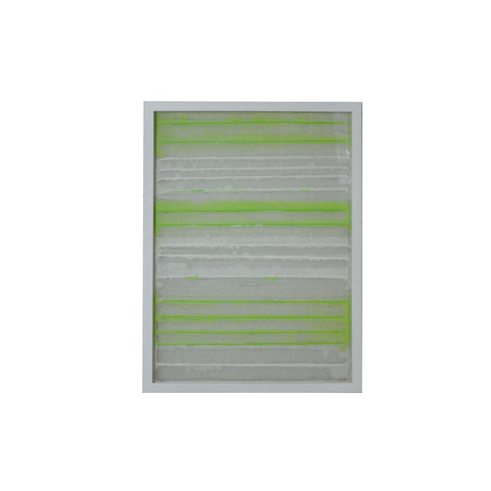 Fun White and Green Stripes Shadow Box Wall Art - 342835. Picture 1