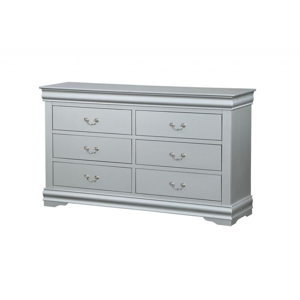 18" X 60" X 34" Platinum Wood Dresser - 347105. Picture 1