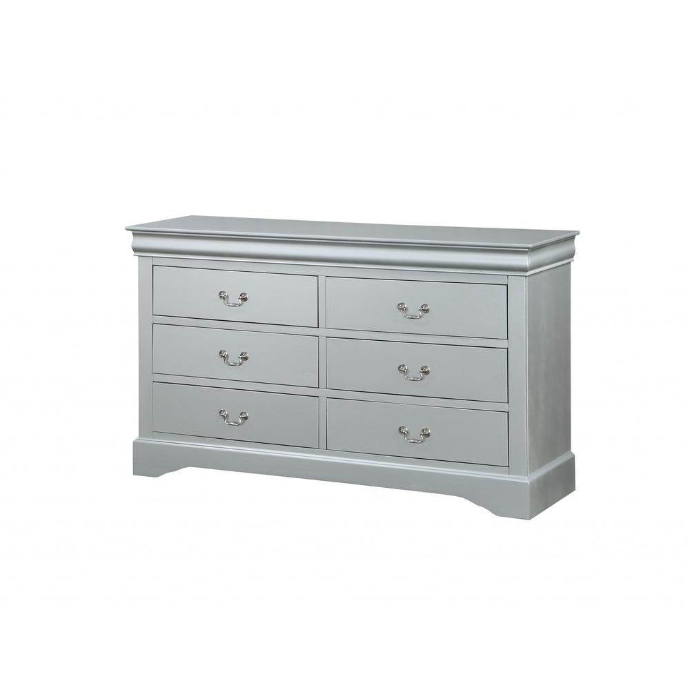 15" X 57" X 33" Platinum Wood Dresser - 347113. Picture 1