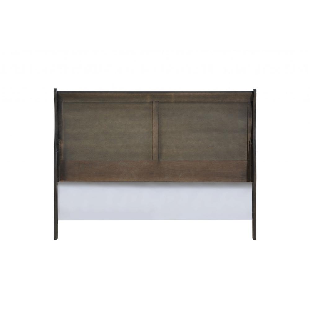 80" X 90" X 47" Dark Gray Wood Eastern King Bed - 347117. Picture 2