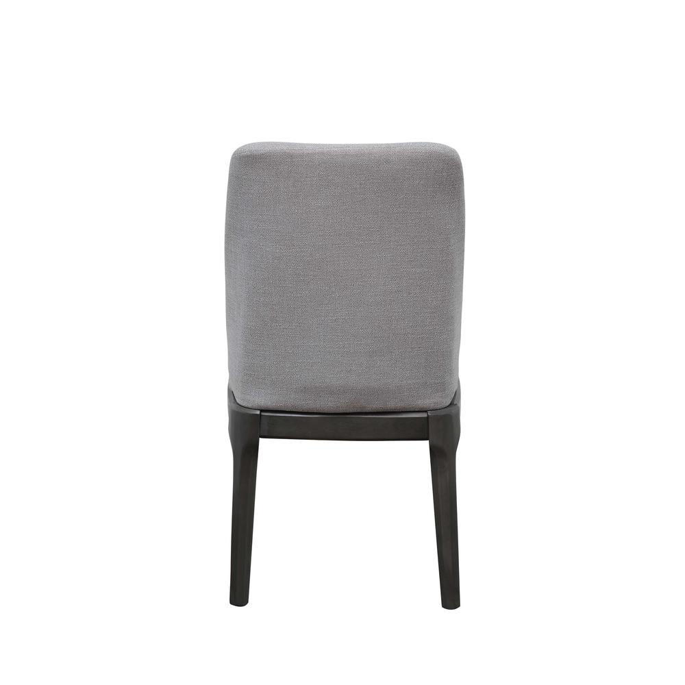 23" X 21" X 39" Light Gray Linen Upholstered Seat and Oak Wood Side Chair - 347364. Picture 2
