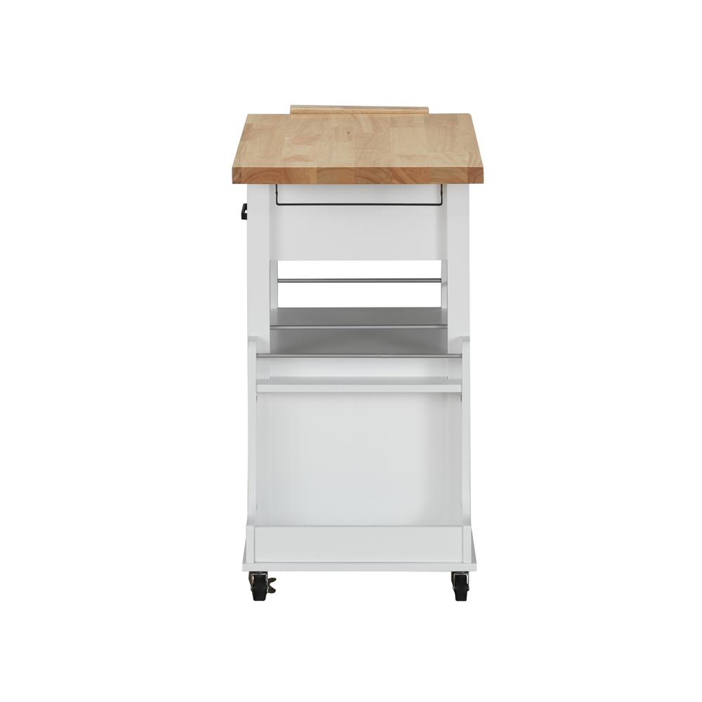 19" X 35" X 35" Natural White Wood Casters Kitchen Cart - 347567. Picture 3
