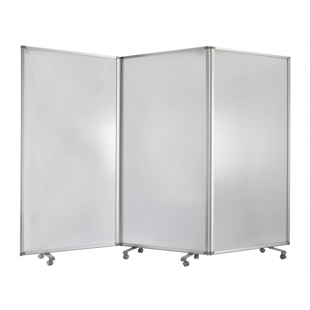 106" x 1" x 71" White, Metal and PVC Resilient - Screen - 348670. The main picture.
