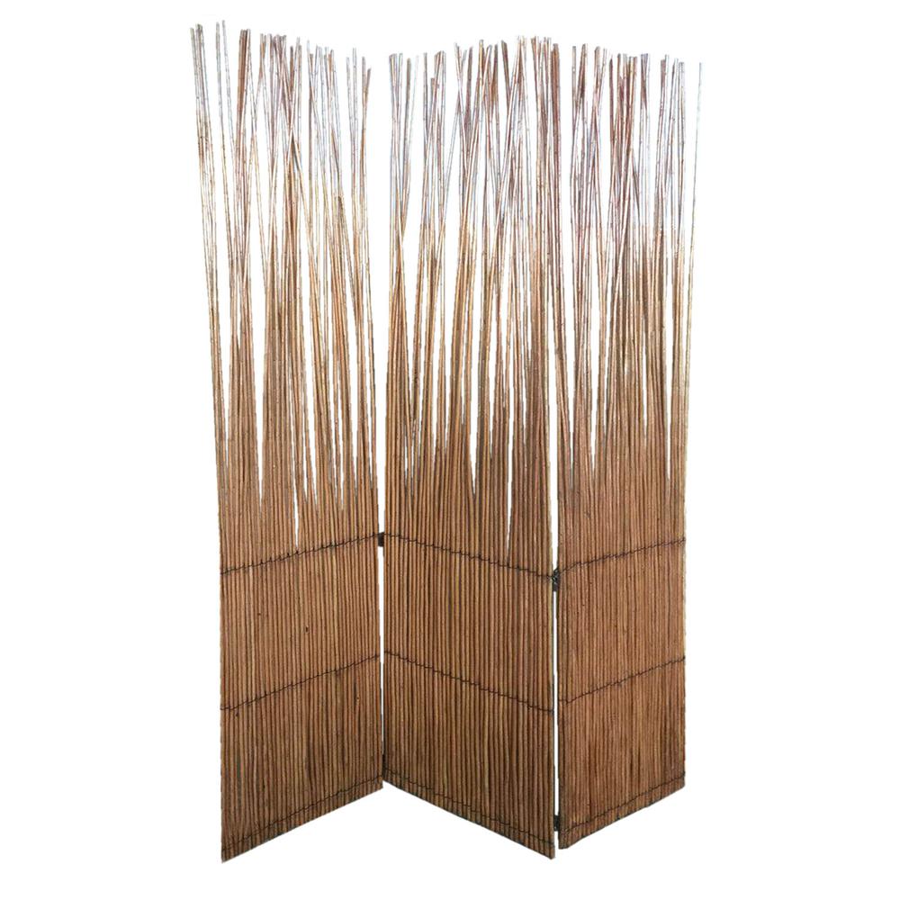 Three Panel Natural Willow Room Divider Screen - 348672. Picture 1