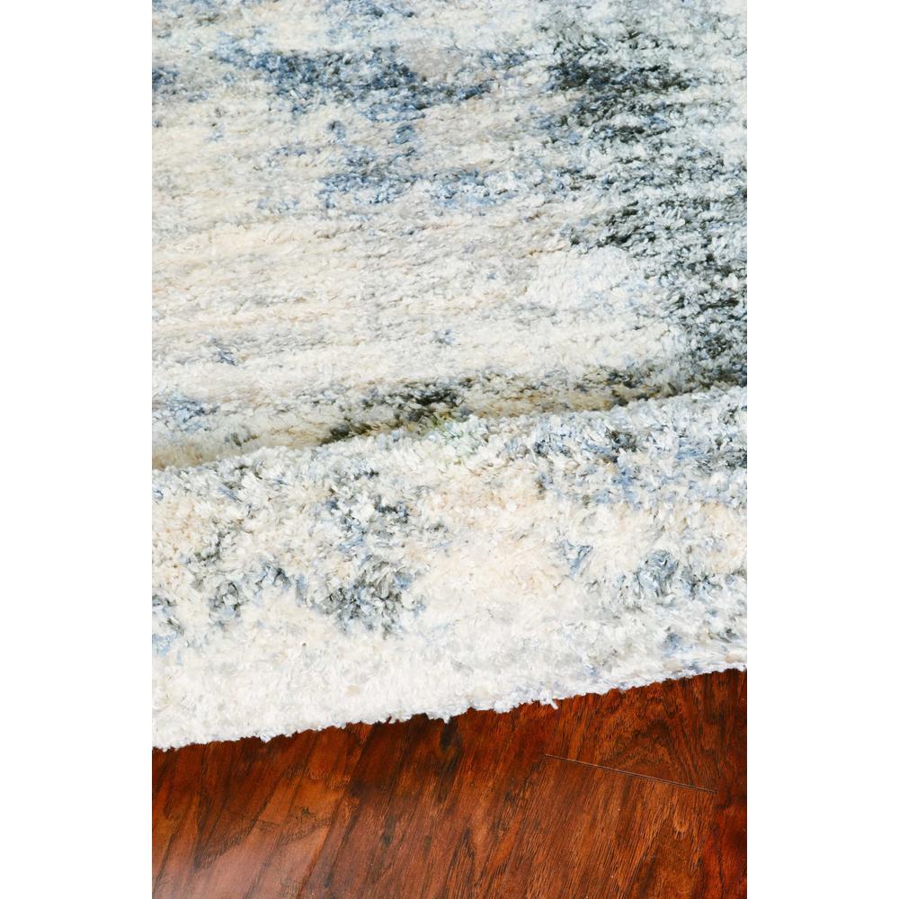 8'x10' Ivory Blue Machine Woven Abstract Indoor Area Rug - 349690. Picture 5