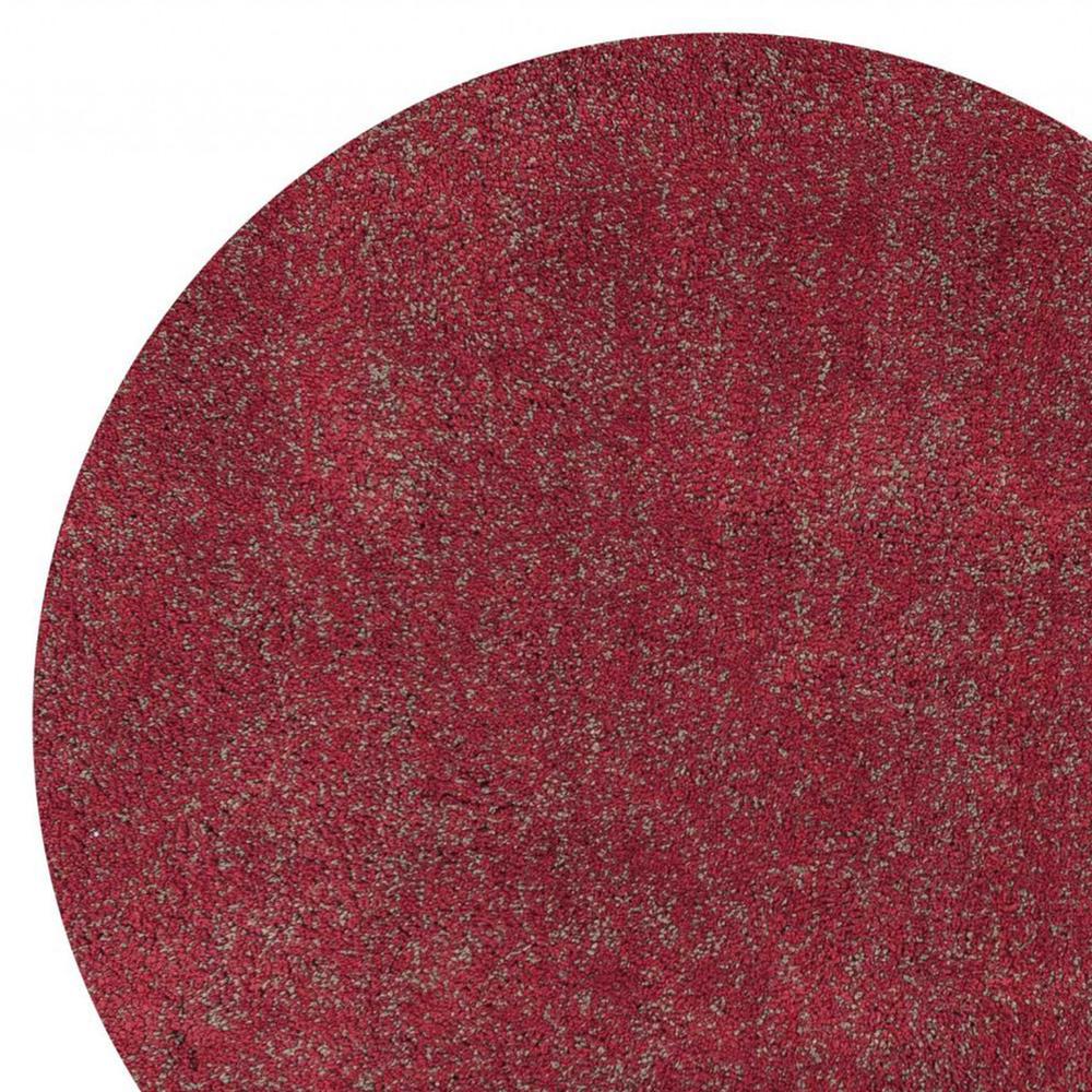 8' Round  Polyester Red Heather Area Rug - 349773. Picture 2