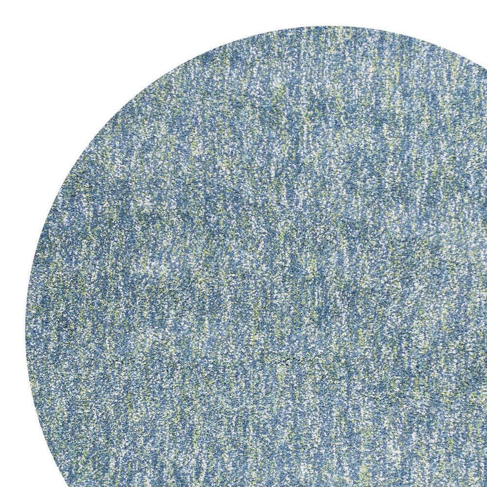 8' Round  Polyester Seafoam Heather Area Rug - 349777. Picture 2