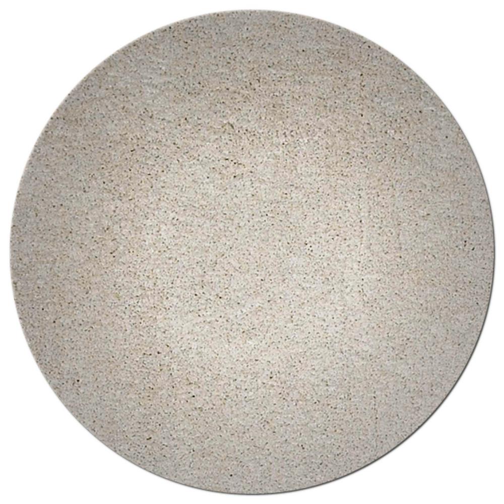 8' Round  Polyester Ivory  Area Rug - 349779. Picture 1
