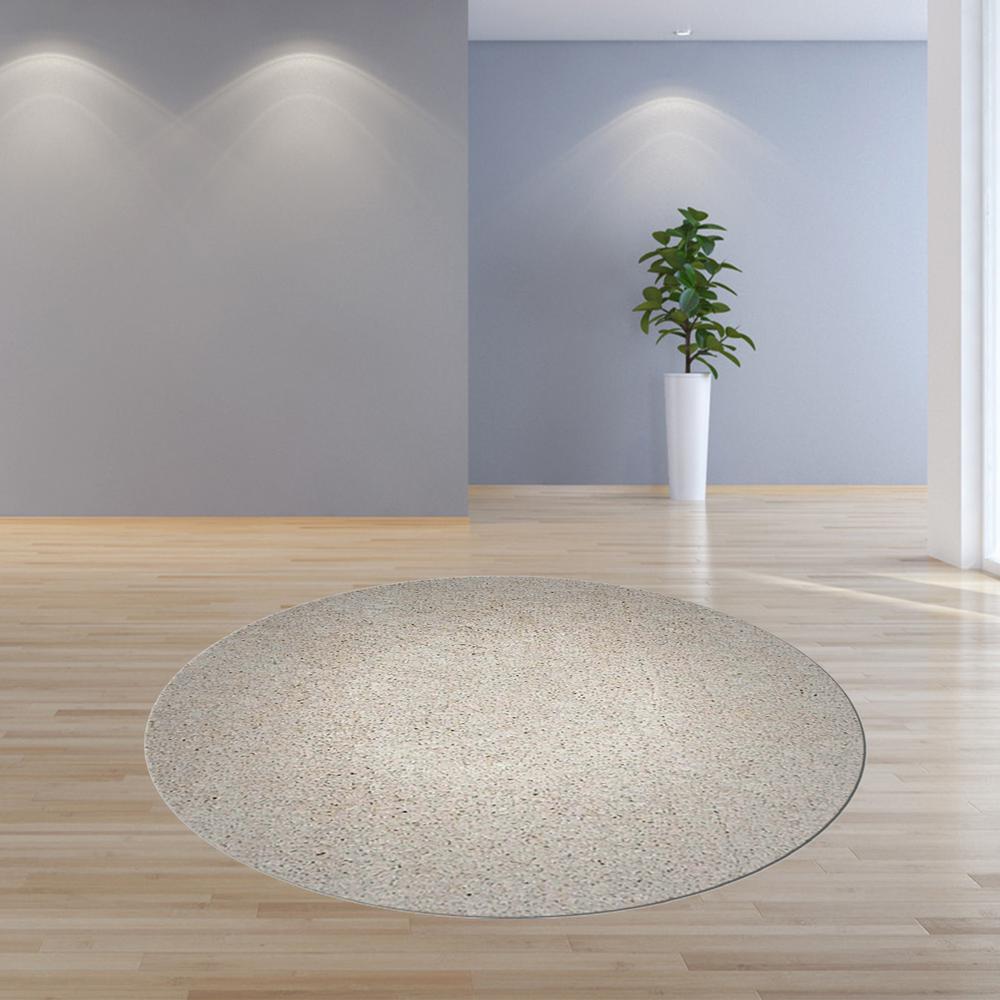 8' Round  Polyester Ivory  Area Rug - 349779. Picture 3